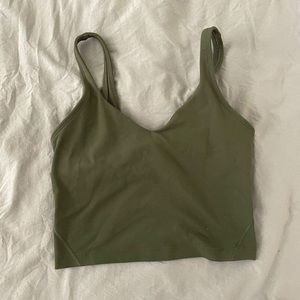 Align Crop Tank in Olive Green